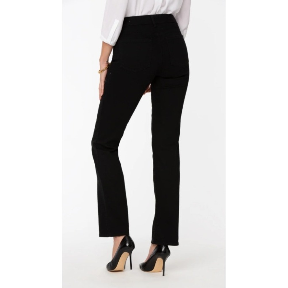NWT NYDJ Marilyn Straight Leg Jeans Black Women Size 6 Casual Office High Rise - Picture 2 of 16